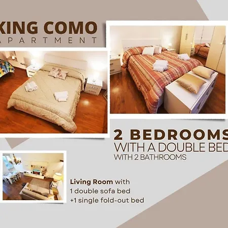 King Como Lake Center 9 Posti Letto- Grande Terrazza - 2 Bagni Privati Exterior photo