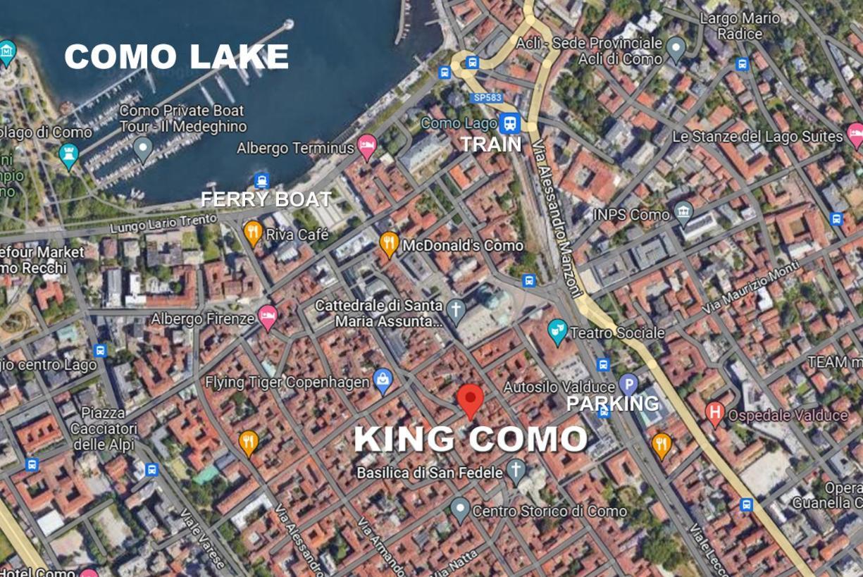 Apartamento King Center 9 Posti Letto- Grande Terrazza - 2 Bagni Privati Como