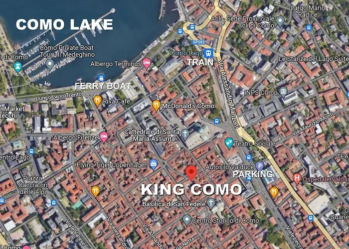 King Como Lake Center 9 Posti Letto- Grande Terrazza - 2 Bagni Privati